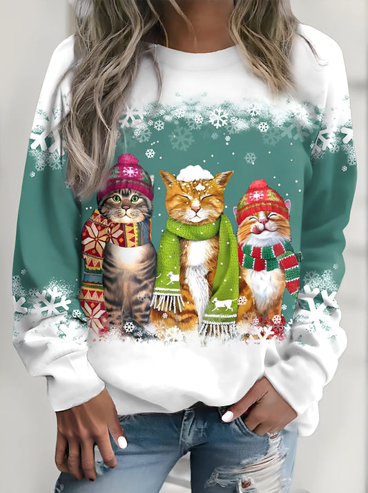 Linda Winter Sweatshirt mit Katzen