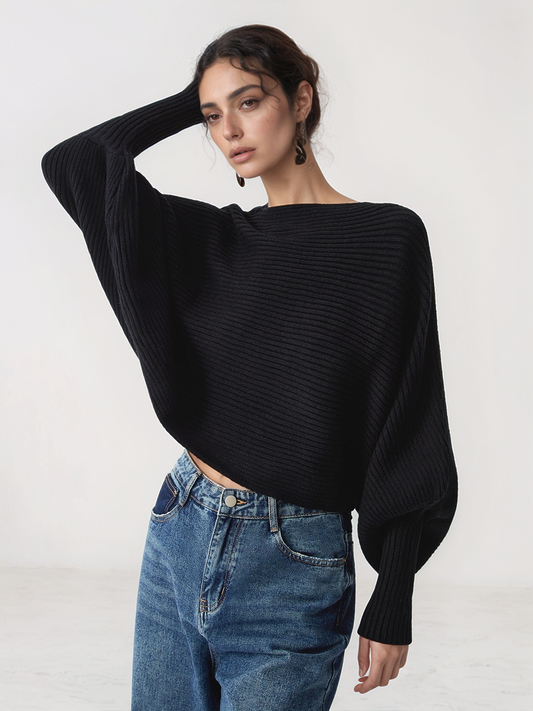 The Nina Ribbed Slouch Crop