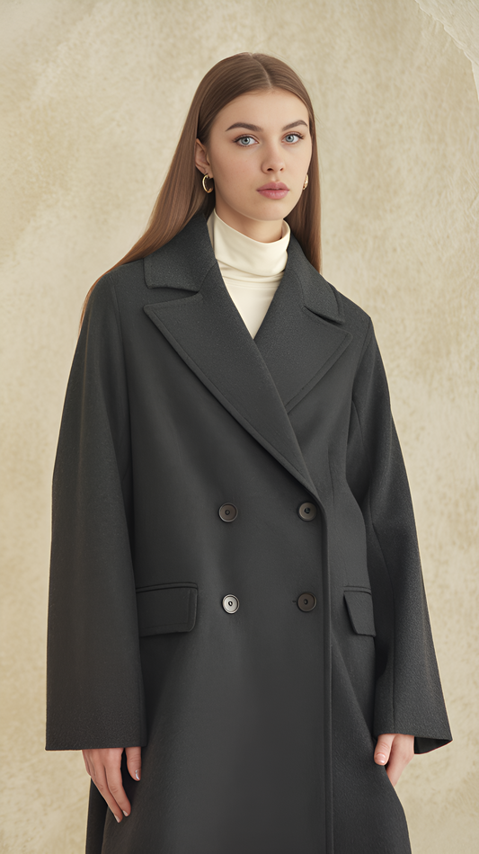 Barbara Long Woolen Coat