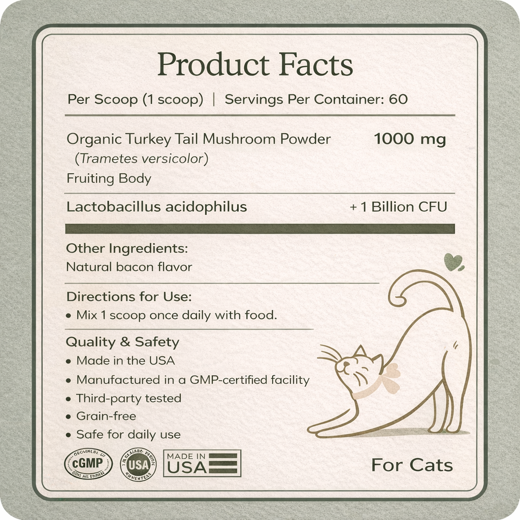 Turkey Tail Immune Support for Cats