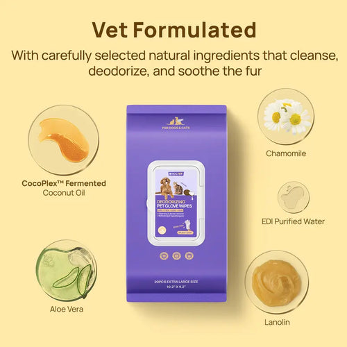 Hypoallergenic Disposable 20Pcs Pet Wipes